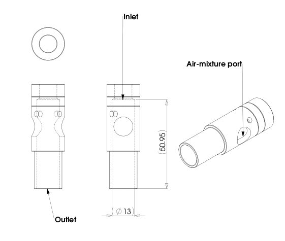 Illustration 3: The actual burner tube